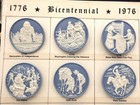 American Bicentennial Jasperware Buttons 2 25  Rzanski   Shaw Americana 1776