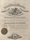Antique California National Guard Document Signed 1878 By Governor William Irwin