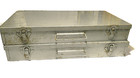 Vintage 35mm Slide Storage Metal Boxes Case Capacity 150 Latch Closure  2 