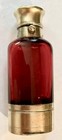 Sampson Mordan Victorian Ruby Glass And Gilt Sterling Scent Bottle   Vinaigrette