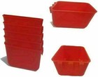 Cup Hanging Water Feed Cage Cups  Poultry Gamefowl Rabbit Chicken Hang  8pcs Red