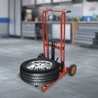 577lbs Hydraulic Material Lift Winch Stacker Adjustable Hight Pallet Dolly Lift