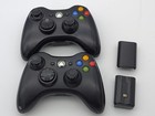 Xbox 360 S Slim 4gb Black Console System 2 Controllers Microsoft Lot Model 1439