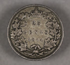 1874 H Canada Silver 25 Cents