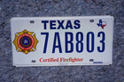 Texas Certified Firefighter License Plate