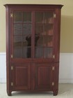 F48027ec  Antique Virginia Chippendale Walnut Corner Cabinet