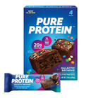 Pure Protein Bars  Galactic Brownie  20g Protein  Gluten Free  1 76 Oz  4 Ct  
