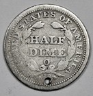 1853-o Seated Liberty Half Dime   Holed   207907
