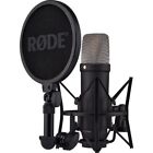 Rode Nt1 black  5th Generation Hybrid Studio Condenser Mic With Mic Stand Bundle