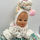 Vtg Crochet Ruffle Sitting Doll Moon   Stars Pastel 16    Pompoms Precious 