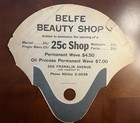 1930s Belfe Beauty Shop Advertising Fan Hair Salon Nutley Nj Finger Wave Perms