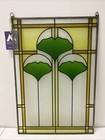 Handcrafted Ginkgo Stained Glass Style Window Panel 20 5  X 14  Maclin Art Glass