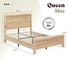 Tide   Terrace Oak Queen Bedroom Set Bedframe  Dresser  2 Nightstands Brand New
