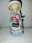 Vintage Porcelain Country Girl Sewing Helper Pin Cushion Along With Four Others