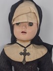 Vintage Creepy Nun Doll 17    Rome Crucifix Gothic Eerie Oddities Horror Decor