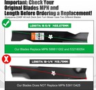 Z248f 48  Mower Blades For Husqvarna Yth2348 Yth24v48 Yth2448 532180054