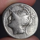 Roman Fighting Barbarian Denarius Ancient Roman Republic Silver Coin 103bc Mars
