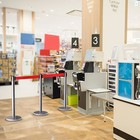 6pcs Stanchion Posts Queue Pole Retractable Red Belt Crowd Control Barrier New