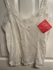 Vtg Fortune Nylon Camisole Women   s Size 2x White Lacy Cami Top Nwt Xxl Sissy