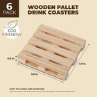 6 Pack Mini Wooden Pallet Coasters For Hot And Cold Drinks  Beverages