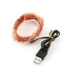 Usb Plug In 100 Led Fairy String Lights Diy Micro Copper Wire Xmas Garden Decor
