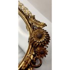 Vintage Gold Tone Vanity Set Tray Mirror Brush Floral Filigree Oval 3 Piece