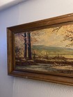 Vintage Robert Wood October Gold 1950   s Picture Painting Wood Frame Signed Art