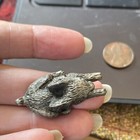 Vintage 80   s Hudson Pewter Miniature Rabbit Bunny Usa Small 1 25 Size