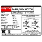 Dayton 1yaz3 Agricultural Fan Motor  Permanent Split Capacitor  1 2 Hp 