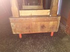 Antique Butcher Block Table Fully Assembled  48x30x33 In