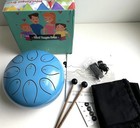 Steel Tongue Drum 6 Inch 9 Notes Steel Hand Drum Blue