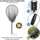 High Strength Large Landing Net - Fishing Net With Long Handle And Rubber Mesh