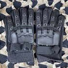 New Bsx Full Finger Armored Paintball Gloves - Black - Large x-large