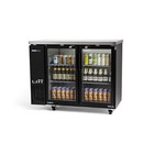 Peakcold 48  Glass Front Back Bar Cooler  2 Door Under Counter Fridge