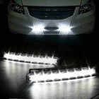 2x 8 Led Daytime Running Lights Car Driving Drl Fog Lamp Light White Bright 12v