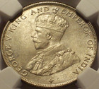 Straits Settlements  1921 George V 50 Cents  Ngc Ms 65  2 579 413 Mintage 
