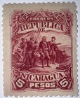 Travelstamps  1892 Nicaragua Stamps Sc 48  Mint  Og  Hinged   columbus   5 Pesos
