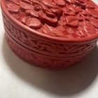 Red Cinnabar Box Old Chinese Carved Lacquer Vintage