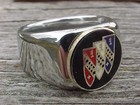 Buick Tri-crest Logo Silver Chrome Ring  11 Nos Hi-quality Class Unique