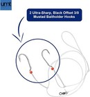 Umt - 10 Pack Hi lo Sea Bass Rigs  Mustad 3 0 Bait Hooks  60lb Line  80lb Swivel