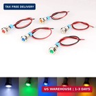 5pcs 8mm Led Metal Indicator Light Ac dc 12-24v Waterproof Signal Lamp Pilot Das