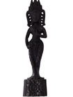 Vintage Hand Carved Rose Wood Hindu Goddess Figurine 11 1 4  Tall Prestine Cond 