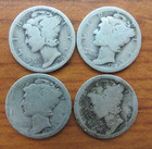 8 Silver Dimes Mercury Barber Seated  Lot Z46
