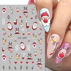 9 Sheets Self-adhesive Nail Art Stickers Multi Pattern Christmas Snowflake Nail