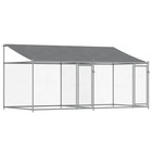 Dog Cage With Roof And Doors Gray 13 1 x6 6 x6 6 galvanized Steel