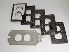 Lot Of 5 Vintage Brass Filigree Outlet Covers 4 25x2 75   Bonus Cover In Yellow