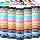 Jesus Loves You Silicone Bracelets Christian Wristbands Bulk Bible Verse Rubb   