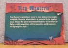 Cool Old Vintage Nice Looking Wwe Aggression Wrestling Card Rey Mysterio