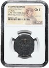 Byzantine Empire 1034-1050 Ad Rare Jesus Christ Ae Follis Class C Coin  Ngc Ch F