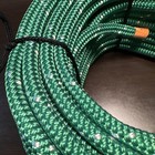 3 8  X 100  Double Braid Polyester   Dacron - Green W  White Tracer Halyard Rope